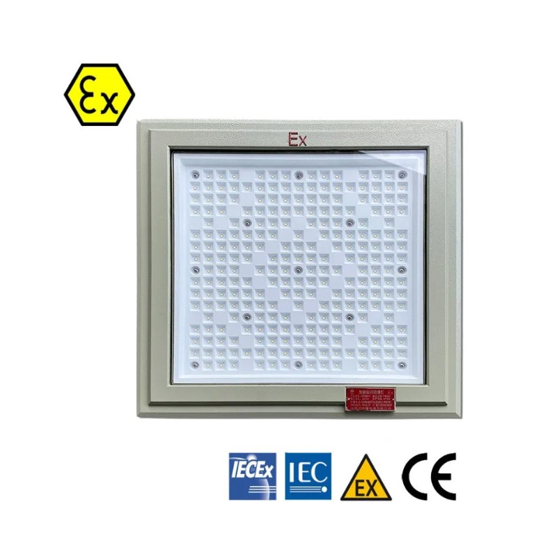 GYD980-150 Panel LED Encastré ATEX 150W pour Zones Explosives Panel LED encastré ATEX GYD980-150 150W pour zones explosives industrielles avec protection IP66 et éclairage haute efficacité
