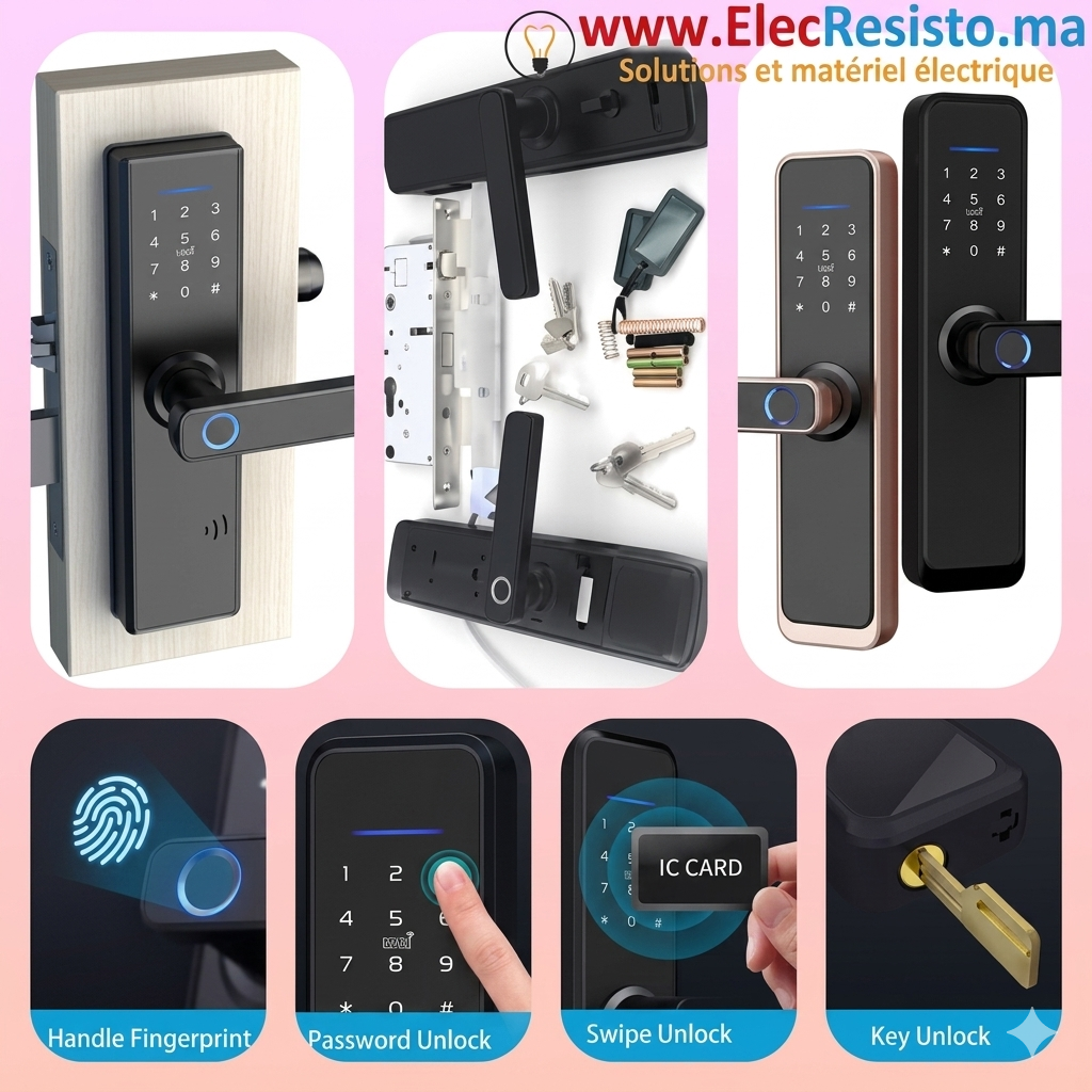 Serrure de porte intelligente et connectée Wi-Fi X9 Maroc