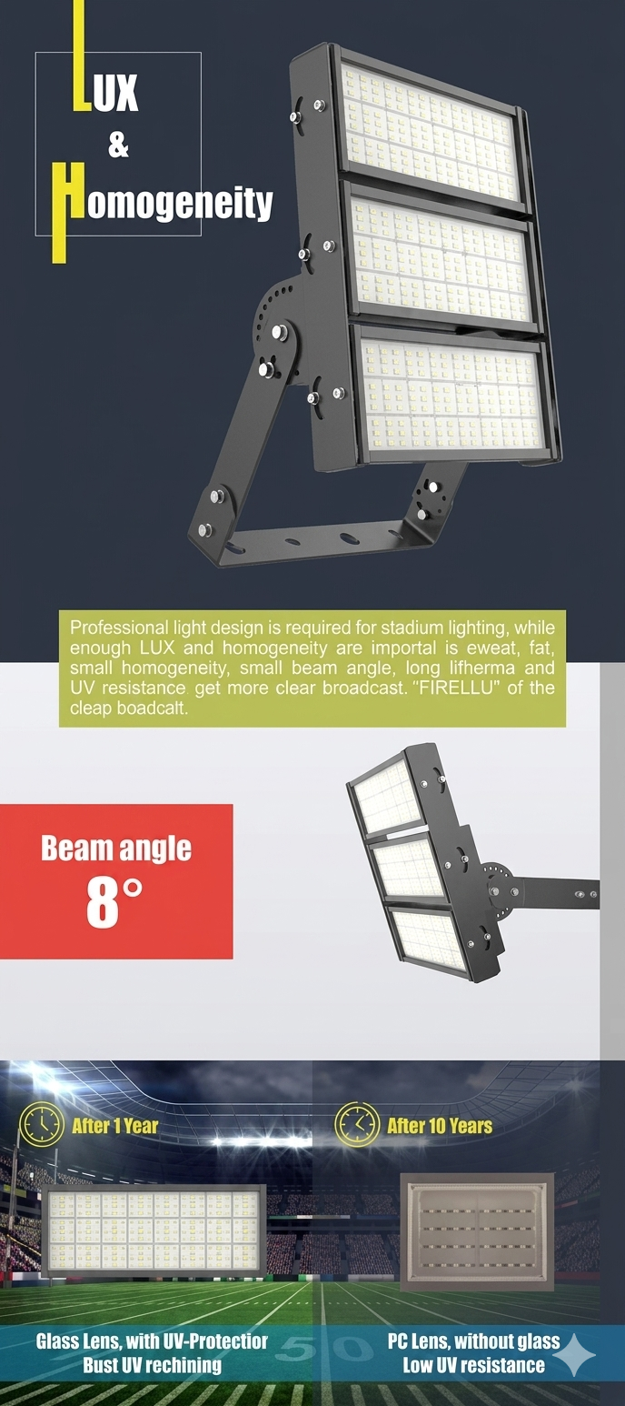 Spécifications techniques projecteur LED haute mât