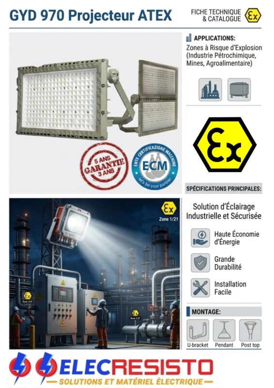 GYD 970 Projecteur ATEX - fiche elecresisto