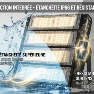 Projecteur LED ETD-MZ 400W AXOWAT IP66 48 000 lumens pour éclairage industriel extérieur et intérieur