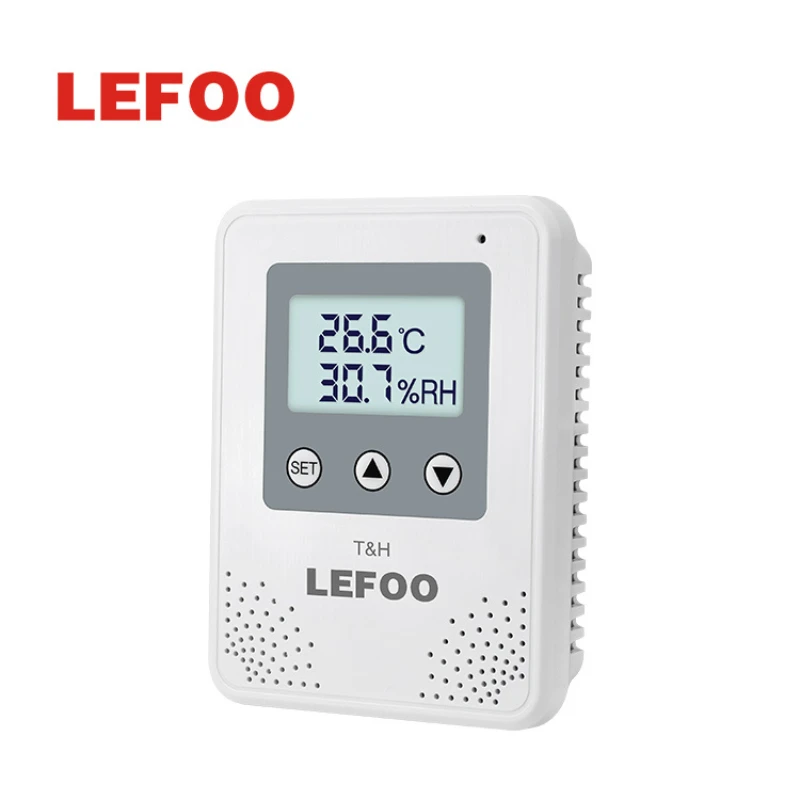 Capteur de température et d'humidité LFH21 LEFOO IP65 Capteur de température et d'humidité LFH21 LEFOO avec écran LCD, communication RS485 Modbus, sortie 0-10V et protection IP65.