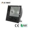 Projecteur HMI 1000W AXOWAT haute puissance avec lampe à halogénure métallique E40. Flux lumineux de 86 000 lm, protection IP65, idéal pour stades, ports, usines, ponts et grands espaces extérieurs.