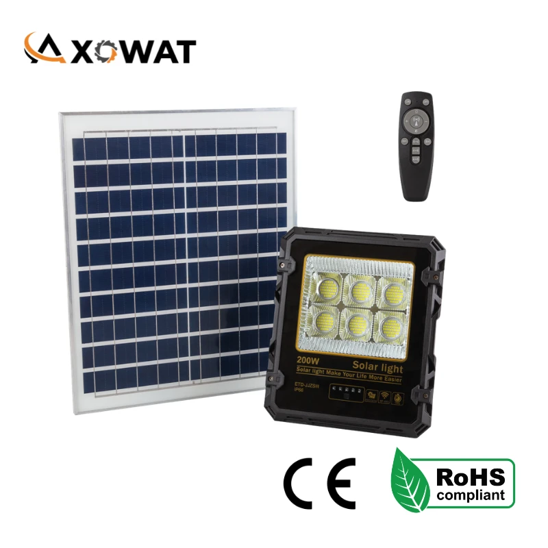 projecteur-solaire-200w-avec-panneau-telecommande Projecteur Solaire AXOWAT ETD-JJZSIII-200W